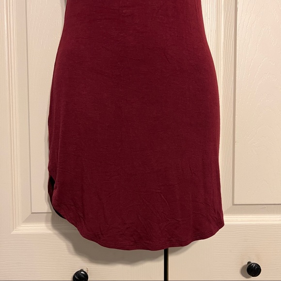 Wine color mini dress S - Picture 7 of 13